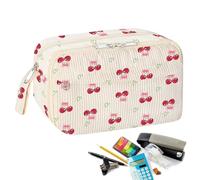 Genérico Jolie Trousse à Crayons - Grande Trousse d'école avec Grande capacité pour Gomme, Stylo, Ciseaux, école, Bureau rt, Voyage, réunions, Travail, Cerise, Consulte la descripción, Voir