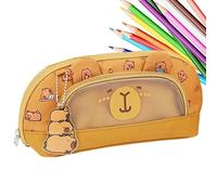 Genérico Jolie trousse à crayons - Organisateur d'écriture | Jolie trousse de grande capacité pour , adolescents, étudiants, école, bureau, voyage, Café clair, Voir la description, Voir