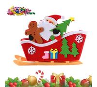 Genérico Jolies figurines de Noël - Luge de Père Noël | Centres de table pour fêtes, décoration de maison - pour étagère, bureau, rebord de fenêtre, étagère