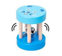 Generico Jouet à hochets en bois - Rouleau pour de 41 g avec cloche, jouet pour le développement sensoriel de la cage portable, sonnette pour lit musical en bois