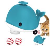 Generico Jouet boule flottante - Boule de jeu pour chat en équilibre, jouet interactif pour animaux de compagnie avec mignon, jeu de mouvement de roue flexible, fonction v