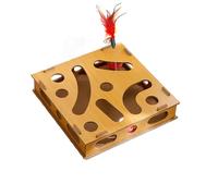 Generico Jouet casse-tête pour chats d'intérieur | jeu de puzzle d'exercice pour animaux domestiques | jouet labyrinthe stimulant chats avec boules hochets | pour maison, appartement, jardin et