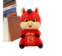 Genérico Jouet chinois en forme de cheval de l'année, cheval du Nouvel An chinois 2026 | Animal en peluche Décoration pour maison, chambre, bureau