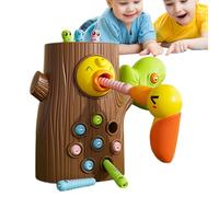 Genérico Jouet d'alimentation magnétique : jeu d'oiseau charpentier, activité éducative de motricité fine, jeu d'apprentissage sensoriel pour , jouet interactif pour PE