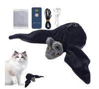 Generico Jouet de chat pour volant qui claque - Teaser interactif réaliste avec plumes, jouet doux et confortable pour chatons, divertissement pour animaux de compagnie activé