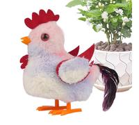 Genérico Jouet de coq marchant | Peluche électronique qui marche et trina | Poupée en peluche éducative pour bébés et enfants pour jeux amusants et exploration précoce