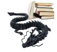 Generico Jouet de dragon articulé - Figurine de dragon imprimée en 3D, outil de décoration pour poses dynamiques pour voitures, bureaux, maisons et aquariums