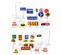 Generico Jouet de feu - Jeu de signalisation, Instrument de sensibilisation à la sécurité | Jeu de signalisation routière avec bords lisses, panneau de route pour vacances fêtes