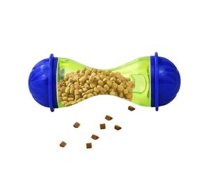Genérico Jouet de friandises pour chiens - Alimentation interactive type balle distributrice de nourriture lente pour chiens et chats, jouet éducatif anti-ennui, rose/bleu/violet, 11 x 4,5 cm