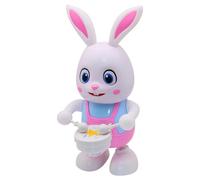 Genérico Jouet de lapin électronique - Figurine de lapin illuminée musicale | Action de mouvement interactive activée par le son pour anniversaire, chambre, temps
