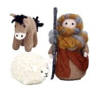 Generico Jouet de Noël en feutre de laine - Kit pour fabriquer un bébé berger artisanal | Idée cadeau festive pour la famille des adolescents amis adultes garçons filles