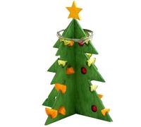 Generico Jouet de puzzle pour fourrage 'arbre de Noël - Distributeur en bois, construction durable, conception d'alimentation interactive, forme de mini arbre | Jouet enrichissant pour avec