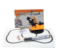 Generico Jouet de voiture inductif - machine à suivre, mini machines de véhicule qui suit automatique, véhicules d'ingénierie, jouets éducatifs avec capteur optique mini machines