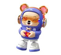 Generico Jouet d'ours - Mascotte de coeur électrique de 20 cm jouet musical léger avec figure en mouvement | Cadeau interactif pour la maternelle pour les fêtes, les compagnons de rythme pour raga