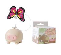 Genérico Jouet électronique pour chat, motif papillon, 2,76 x 2,56 x 2,56 pouces, à mouvement automatique, batterie alimentée par des ailes de fluttering, accessoires pour animaux de compagnie