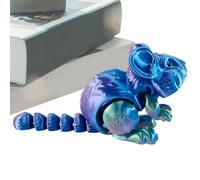 Genérico Jouet en forme d'animal imprimé en 3D : sculpture mignonne, de bureau mobile, statue articulée pour animaux de compagnie, décoration flexible pour la maison, modèle de table réaliste pour