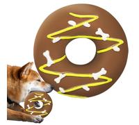 Generico Jouet en forme de beignet pour chien en latex | Chiots simulation de bagel, jouets pour animaux résistants aux morsures | Jouet interactif de dressage sonore