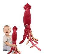 Genérico Jouet en forme de calamar, peluche calamar géant, oreiller animaux marins peluche rouge - Jolie décoration de maison, accessoires en peluche