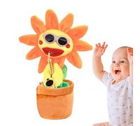 Genérico Jouet en forme de tournesol | Peluche qui chante avec lumière et audio amusant musical répète 200 chansons | Une fleur brillante pour enfants de plus de 18 mois
