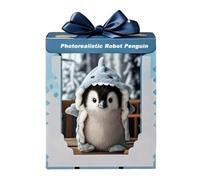 Generico Jouet en peluche de pingouins simulé - Adorable Touch confortable Penguins INFORMÉ Pignini | Figurine pour animaux pluh doux réaliste | Animal de | Damelle pingouine