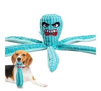 Genérico Jouet grinçant pour chiens, Octopus pour chiens, peluche squeaky pieuvre pour chiot, chiot, chiot et jeu d'intérieur - Activités interactives de mastication pour exercice mental