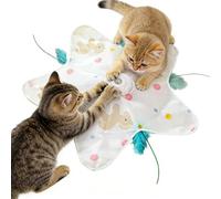 Genérico Jouet interactif pour chats avec plumes, rechargeable par USB, jeu d'enrichissement pour chats, porches, jardins, pelouses, intérieurs, extérieurs et patios
