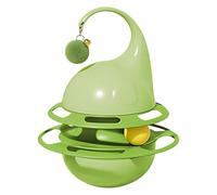 Genérico Jouet interactif pour chats : distributeur de friandises avec suivi de boules, alimentation lente, activité attrayante de distribution de nourriture | Stimulation de l'enrichissement