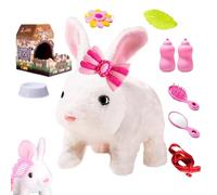 Generico Jouet Lapin Réaliste ,Animal Interactif Sautant Électrique - Lapin Robot comme Animal De Compagnie | pour Filles Anniversaire Nouvel An Noël Pâques Maison et Intérieur