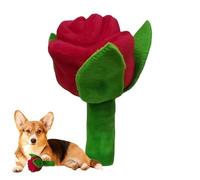 Genérico Jouet pour chien rose en peluche interactive avec frisottis à mâcher pour chiens, pour compagnon, chiot, anniversaire