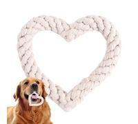 Generico Jouet pour chiens - Main Knitted Pet Toys 12 cm | Jouets à mâcher pour chiens with Heart-Shaped Rope, coton sûr, nettoyage des dents, jeu interactif, Valentine's Day | Chiots