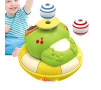 Genérico Jouet pour enfant avec lumière | Boule soufflante électrique éclairée avec son - Jeu interactif rotatif de grenouille et d'éléphant pour salon, chambre et jardin