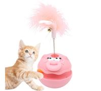 Genérico Jouet roulant pour chats | Jouet rotatif stimulant avec boule - Jouets d'intérieur avec plumes et cloche pour exercice et plaisir