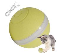 Genérico Jouet Roulant pour Chats | Jouet Sauteur Rechargeable | Balle roulante pour Chats avec évasion d'obstacles et lumière LED, pour Exercice intérieur, Divertissement et