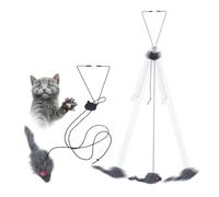 Generico Jouet saut pour chat - souris jouets pour chat, jouet d'intérieur | Tapiques pour portes de souris rebondissant avec bande élastique, exercices pour jouer des crochets, jugu