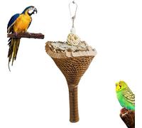 Genérico Jouets broyeurs pour oiseaux : jouets pour oiseaux en forme de cône, accessoires de cage, jouets pour trouver de la nourriture avec crochet, jouet pour cage à oiseaux d'amour