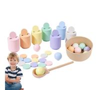 Genérico Jouets de classification de couleur, tasses de classification de couleur, jouets éducatifs Matching Game - Butées de balles, activités d'apprentissage préscolaires Kits Stem