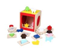 Genérico Jouets éducatifs pour en Forme de Bois | Trieur de Formes sensorielles en Bois | Jouet éducatif pour Maternelle, Maison, crèche, école