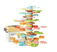 Genérico Jouets empilables | Jeu de construction et d'équilibre avec arbre arc-en- 72 pièces, jouets préscolaires, pour garçons et filles à partir de 3 ans