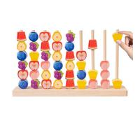 Generico Jouets en bois empilables | Jeu sensoriel de tri formes | Jeu empilable en bois en forme de fruit - pour , voyage, école maternelle, maison, fête, anniversaire