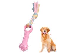 Genérico Jouets interactifs pour chiens - Silicone moyen - 7,8 x 1,1 pouces | Jouet de nettoyage pour chien | Texture de brosse à dents striée à double effet, livraison de couleur aléatoire |