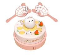 Generico Jouets Rebondir Et Acchiappa - Jeux pour Enfants avec Lapin et Musique - Activités Éducatives Interactives Portable pour Divertissement Camping Cour Voyage