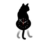Genérico Katzen Acryl - Pendel Schwanz Design Verspielt, Dekorative Küchen Uhr Geräuscharm Elegant | Originelle Wand Dekoration Für Gastronomie Mietwohnung Geschäft
