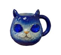 Genérico Katzen Tasse | Katzen Mineral Kristall Kaffeebecher Teetasse | Handgefertigt Aus Harz Wohnaccessoire Geode Tier Trinkflasche Für Frauen Männer Tierliebhaber
