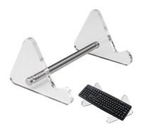 Generico Keyboard Stand - Acrylique Keyboard Display | Keyboard Holder | Keyboard Holder Stand, 2-Tiers Keyboard Stand For Multiple Keyboards, 1-Tier Keyboard Stand, Acrylic Keyboard Stand With 3