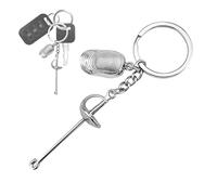 Generico Keyring with Fencing - Metal Key Ring, Collectible, Durable Alloy Keychain | Accessoire stylish for Working School Traveling Camping Business Trips Gift Fans