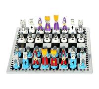 Genérico Kids Chess Set - en bois de dessin animé | Parent- Interactive Board Game, Student Beginner Child Intellectuel Development, Traditional Strategy