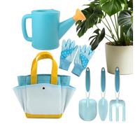 Generico Kids Garden Set | Educational 6 pièces Gardening Kit with Rake And Gloves | Fun Outdoor Play Set for Digging Planting Watering Children Learning About Gardening, Flowers, And Vegetables |