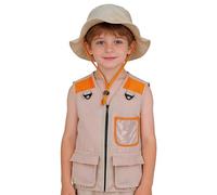 Genérico Kinder Entdecker-Set - Mit Taschen Und Atmungsaktiver Kleidung, Ärmelloses Kinder Entdecker-Westen Set - Mädchen Outdoor Wandern Angeln Camping Erkundung Trekking Hinterhof