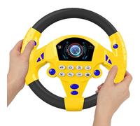 Genérico Kinder Spielzeug - Rotation à 360° - Lenkrads Spielzeugs Mit Sound Unds Licht | Simulationslenkrad Kinders Fürs Autofans Lernspielzeug Für Reisen Zuhause Und Rollenspiele