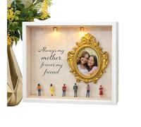Genérico Kit | avec figurines et lumière cadre photo souvenir - Cadre photo Silhouette type musée | pour maman, grand-mère, décoration de maison, chambre, salon, bureau, école, souvenir